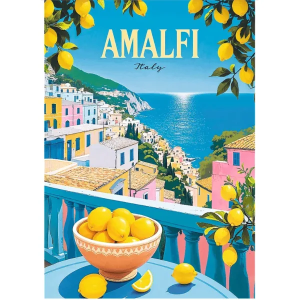 Italija Amalfi vintage plakati Premium Plus 1000-dijelni puzzle - Trefl slika 2