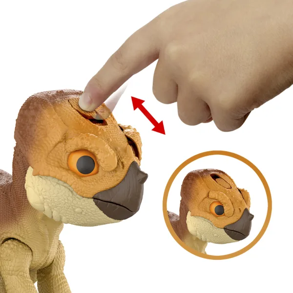 Jurassic World: Ponovno rađanje - Interaktivna figura dinosaura Aquilops Dolores - Mattel slika 3
