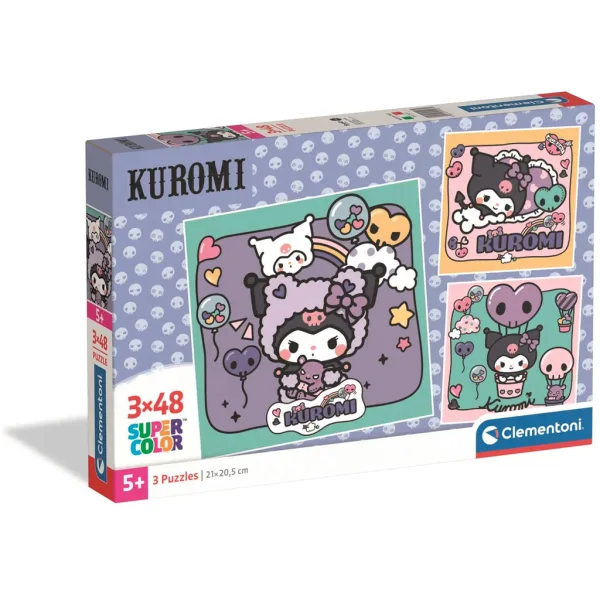 Kuromi 3x48-dijelni Super Color puzzle - Clementoni slika 1