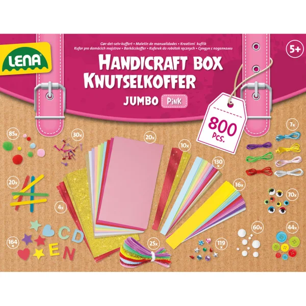 LENA: Jumbo ružičasti 800-dijelni kreativni komplet za igru slika 3