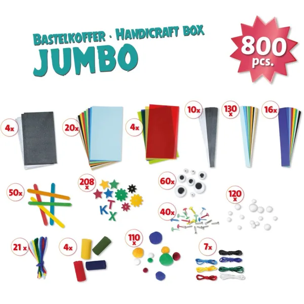 LENA: Jumbo set za kreativne rukotvorine, 800 kom. slika 3