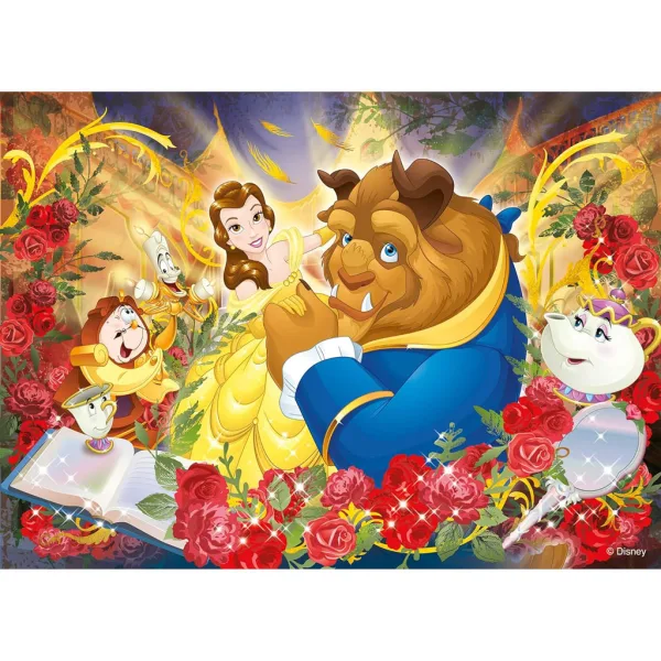 Ljepotica i zvijer 2 u 1 puzzle od 108 dijelova i bojanka 50x35 cm - Lisciani slika 2