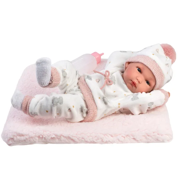Llorens: Bimba, novorođenačka lutka 35 cm s bočicom i dekicom. slika 3
