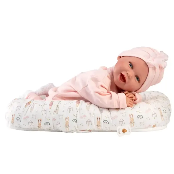 Llorens: Mimi, nasmijana beba od 42 cm s duducom i gnijezdom za bebe slika 2