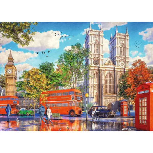 Londonska ulična scena, premium puzzle od 1000 dijelova – Trefl slika 2