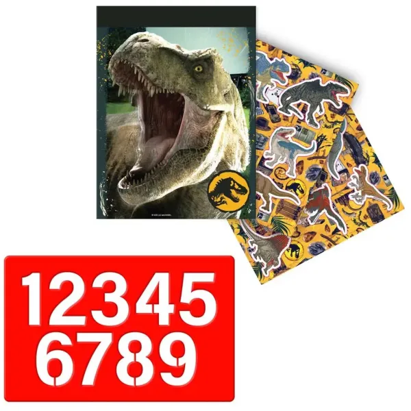 Luna: Jurassic World set za bojanje sa šablonom i naljepnicama 54 x 47 cm slika 3