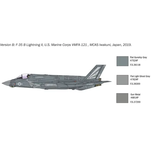 Maketa borbenog aviona Italeri 1/72 F-35B Lightning II slika 6