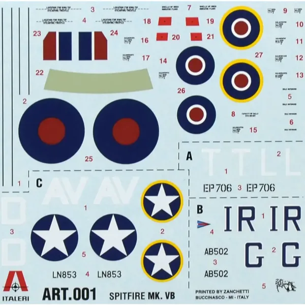 Maketa lovačkog aviona Italeri 1/72 Spitfire Mk. Vb slika 2
