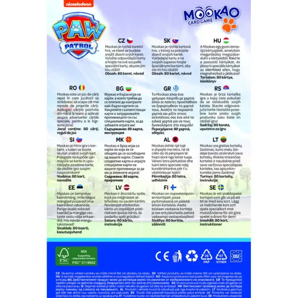 Paw Patrol Mookao kartaška igra - Trefl slika 3