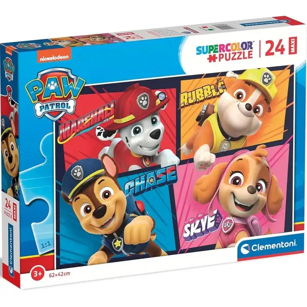 Paw Patrol Nasmijani psići 24 kom maxi supercolor puzzle - Clementoni slika 1