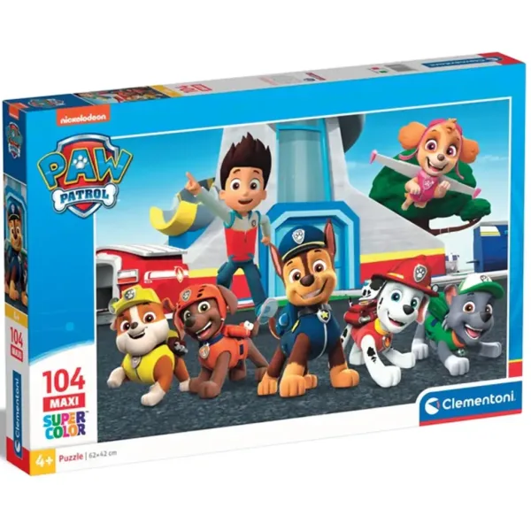 Paw Patrola spremna za akciju 104-dijelna maxi supercolor slagalica - Clementoni slika 1