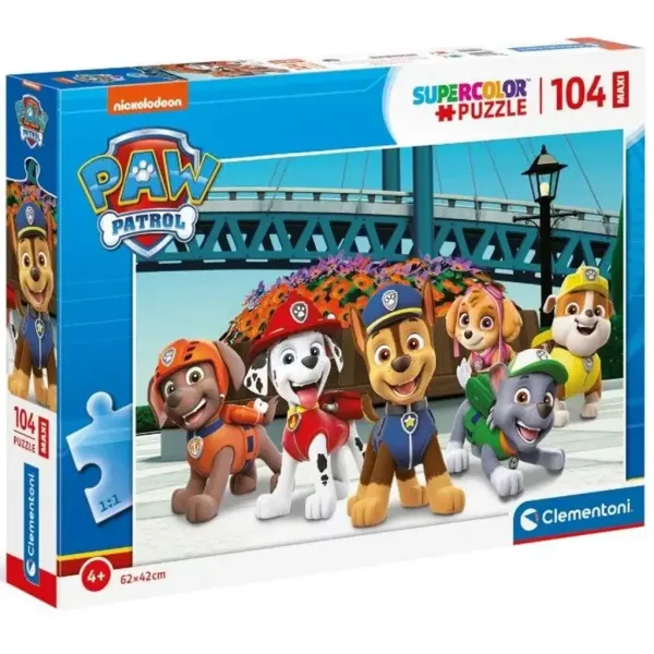 Paw Patrole u akciji 104-dijelna maxi supercolor slagalica - Clementoni slika 1