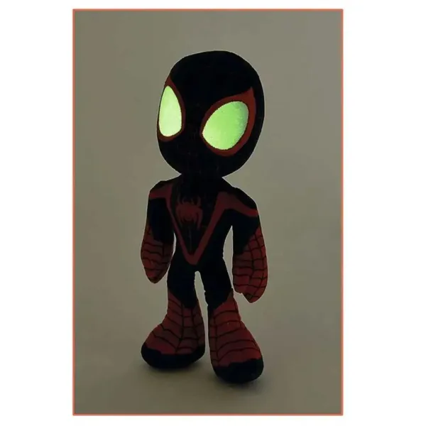 Marvel: Amazing Friends - Spiderman Miles Morales plišana figura s očima koje svijetle u mraku 25cm slika 3
