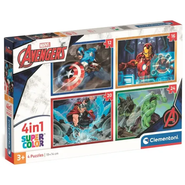Marvel: Osvetnici 4u1 Supercolor puzzle - Clementoni slika 1