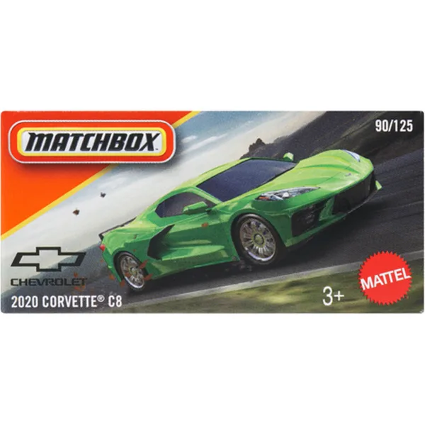 Matchbox: Mali automobil Chevrolet Corvette C8 iz 2020. u papirnatoj kutiji 1/64 - Mattel slika 1