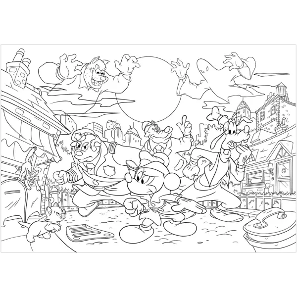 Mickey Mouse - Detektiv 2 u 1 puzzle od 108 dijelova i bojanka 50x35 cm - Lisciani slika 3