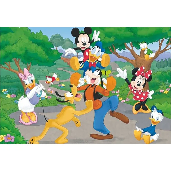 Mickey Mouse 2 u 1 2x12 maxi puzzle i bojanka - Lisciani slika 3