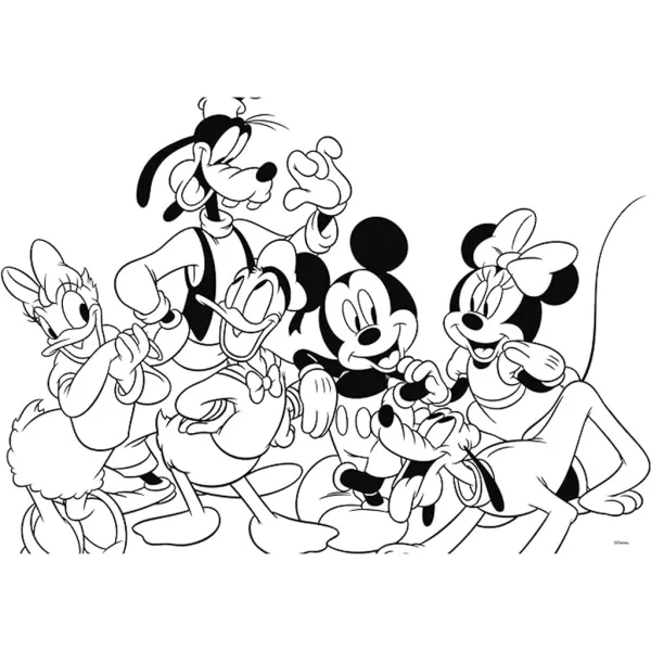 Mickey Mouse 2 u 1 2x12 maxi puzzle i bojanka - Lisciani slika 4