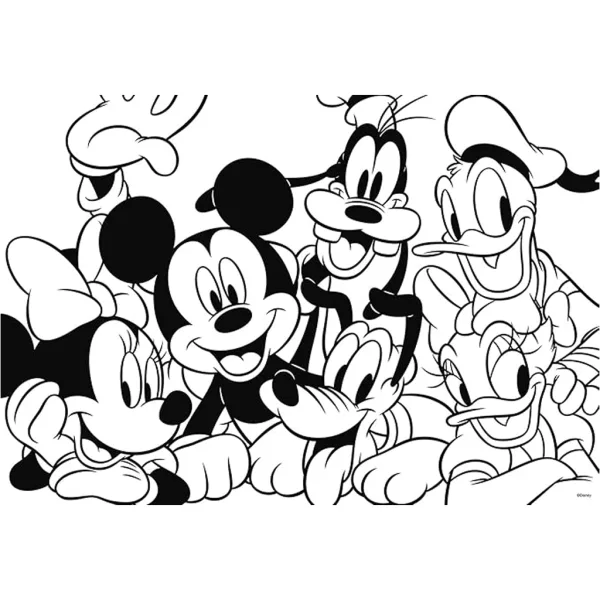 Mickey Mouse 2 u 1 2x12 maxi puzzle i bojanka - Lisciani slika 5