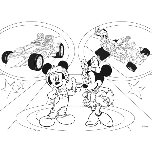 Mickey Mouse 2 u 1 maxi puzzle od 24 dijela i bojanka 70x50 cm - Lisciani slika 2