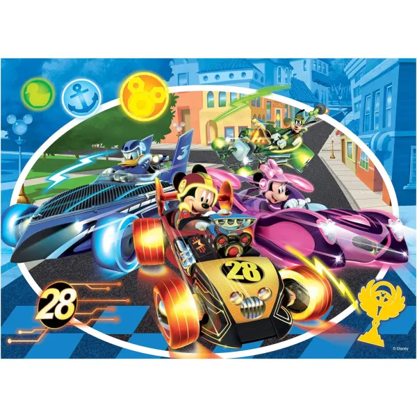 Mickey Mouse 2 u 1 puzzle sa 24 dijela i bojanka 50x35 cm - Lisciani slika 2