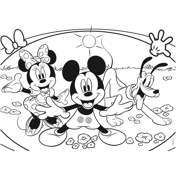 Mickey Mouse 2 u 1, slagalica od 48 dijelova i bojanka 35x25 cm – Lisciani slika 3
