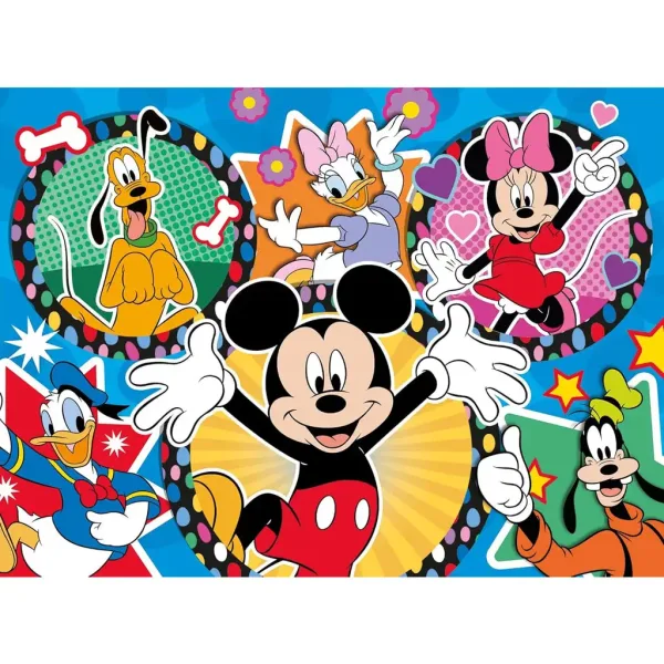 Mickey Mouse i prijatelji 2 u 1 24-dijelni Eco mini puzzle i bojanka 35x25cm - Lisciani slika 2