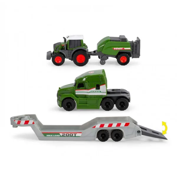 Mikro kamion za prijevoz s Fendt traktorom i balirkom - Dickie Toys slika 3