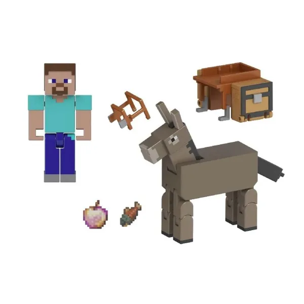 Minecraft: Steve i Magarac figurica set - Mattel slika 2