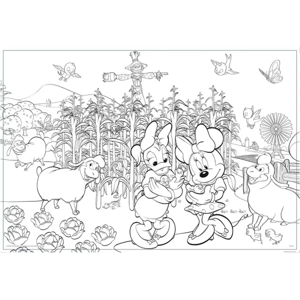 Minnie Mouse 2 u 1 maxi puzzle od 150 dijelova i bojanka 70x50 cm - Lisciani slika 2