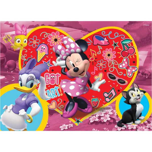 Minnie miš 2-u-1 24-dijelni puzzle i bojanka 50x35 cm - Lisciani slika 2