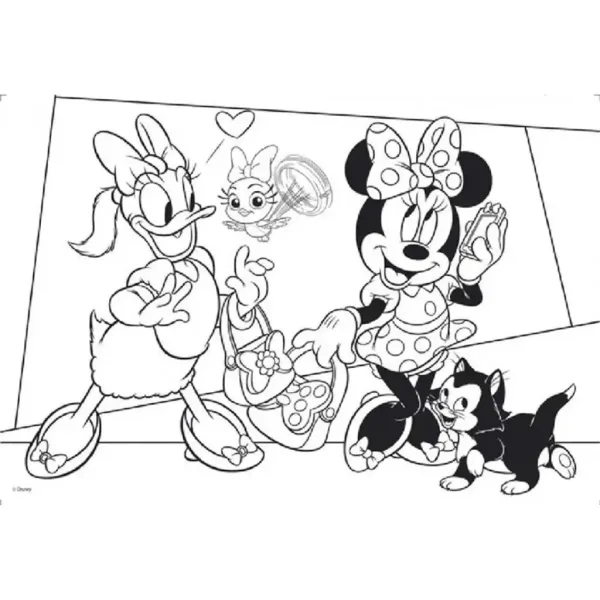 Minnie Mouse 2 u 1 maxi puzzle 2x24 komada i bojanka 50x35 cm - Lisciani slika 2