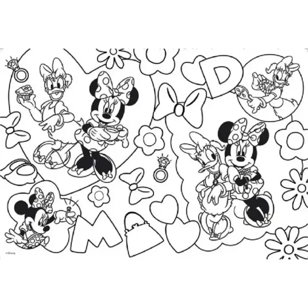 Minnie Mouse 2 u 1 maxi puzzle 2x24 komada i bojanka 50x35 cm - Lisciani slika 3