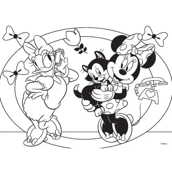 Minnie miš 2 u 1 maxi slagalica s 24 dijela i bojanka 70x50 cm - Lisciani slika 2
