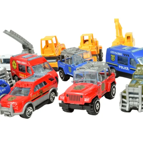 Model automobila: Javna 16-dijelna seta vozila za spašavanje, vatrogasna, vojna i radna vozila slika 10