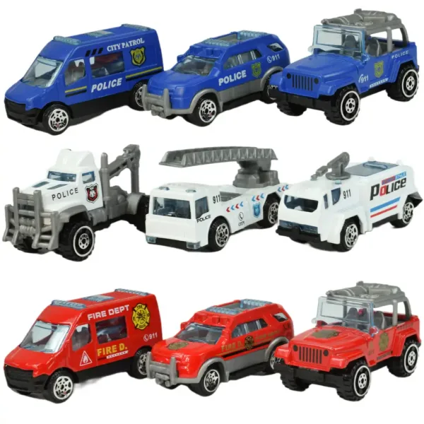 Model automobila: Javna 16-dijelna seta vozila za spašavanje, vatrogasna, vojna i radna vozila slika 7