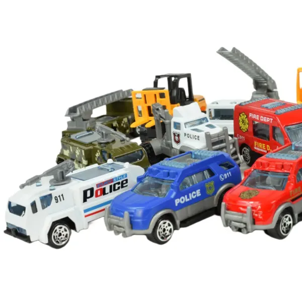 Model automobila: Javna 16-dijelna seta vozila za spašavanje, vatrogasna, vojna i radna vozila slika 9