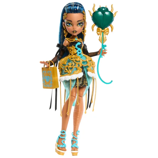 Monster High: Strašno Sladak Rođendan – Cleo De Nile lutka s balonom i poklonom - Mattel slika 2