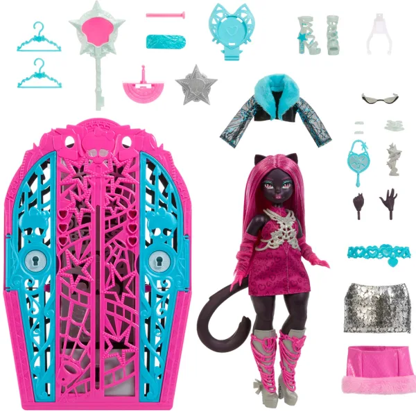 Monster High: Tajne užasno dobrih prijatelja – Strašna istraga Tajne Hauntlywooda Catty Noir lutka - Mattel slika 4