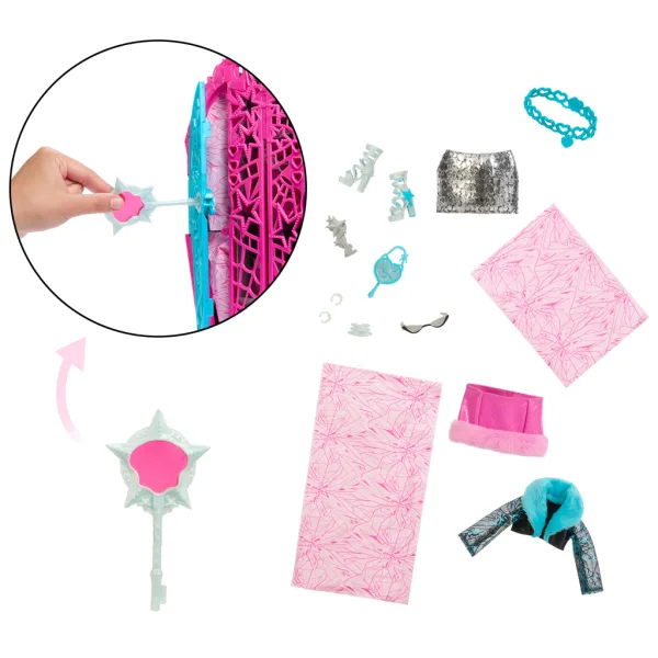 Monster High: Tajne užasno dobrih prijatelja – Strašna istraga Tajne Hauntlywooda Catty Noir lutka - Mattel slika 5