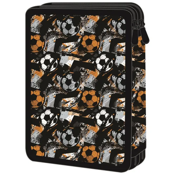 Must: Napunjena dvokatna pernica s nogometnim uzorkom 15x5x21 cm slika 2