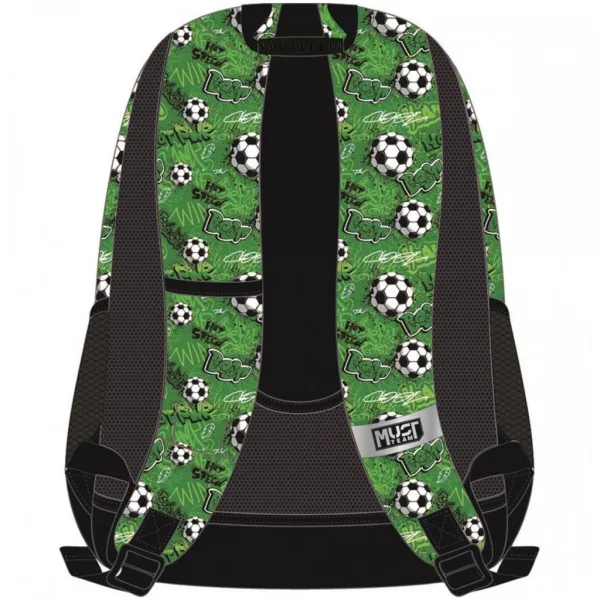Must: Zaobljeni školski ruksak s nogometnim uzorkom 32x18x43 cm slika 2