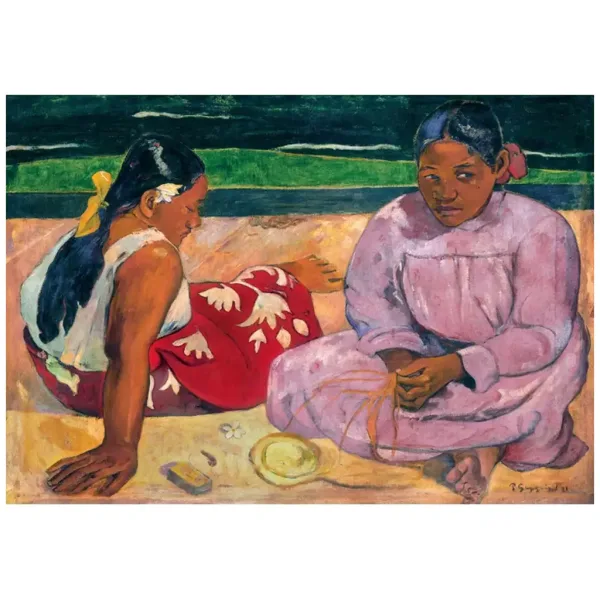 Muzejska kolekcija: Gauguin - Tahitijske žene na plaži 1000-dijelna slagalica s posterom - Clementoni slika 2