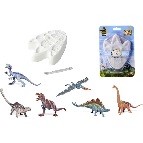 Nature World Dino - Set za izrezivanje iznenađenja s otiskom stopala dinosaura - Simba Toys slika 2