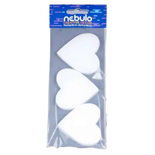 Nebulo: Polistirenske dekoracije srca, set od 3 komada slika 1
