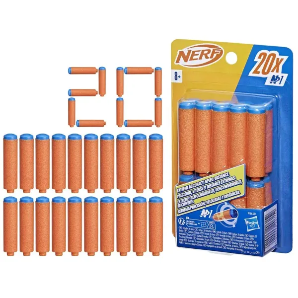 Nerf: N-Series: Set od 20 komada pjenastih metaka za ponovno punjenje - Hasbro slika 2