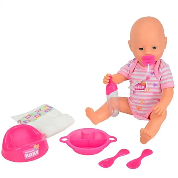 New Born Baby lutka koja piški s dodacima, 38 cm - Simba Toys slika 2