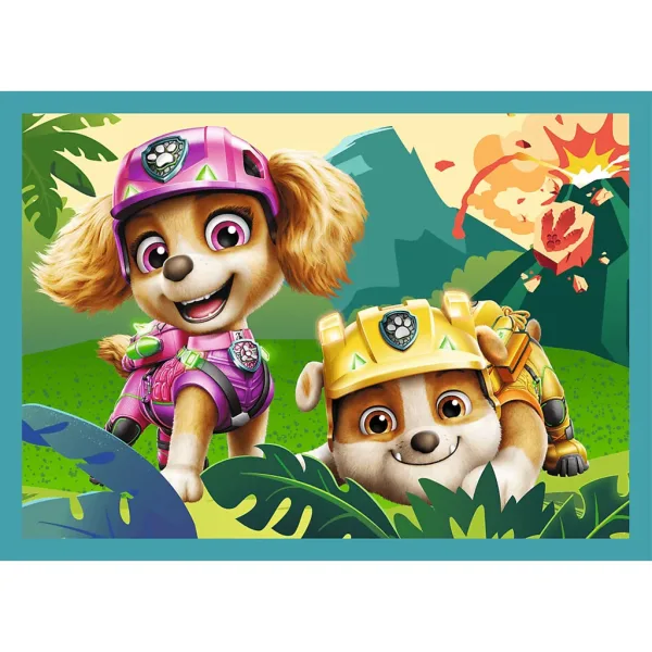 Paw Patrol: Pustolovine na otoku dinosaura - komplet slagalica 4 u 1 - Trefl slika 2