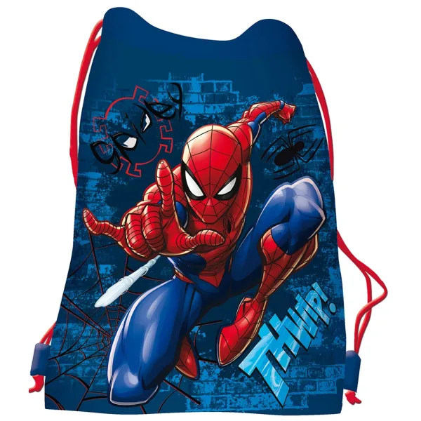 Plava torba za tjelesni sa Spidermanom, sportska torba 33x44cm slika 1