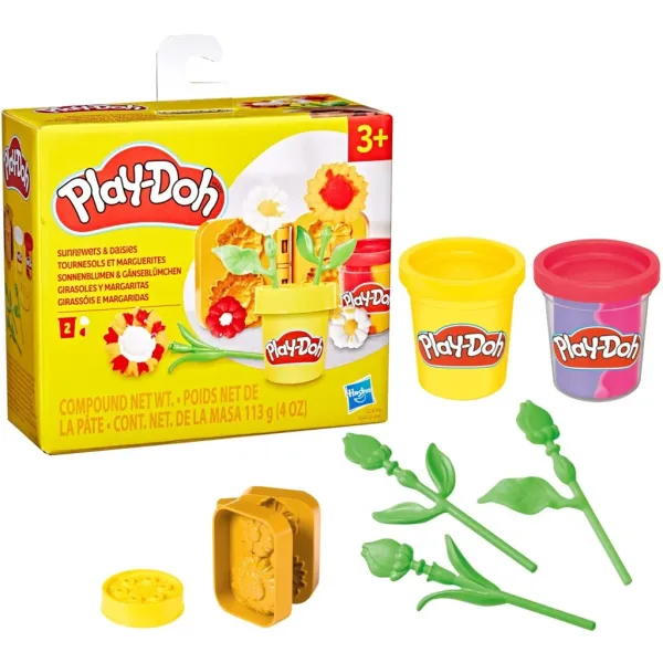 Play-Doh: Mali cvjetovi - Set za modeliranje suncokreta i tratinčice - Hasbro slika 2